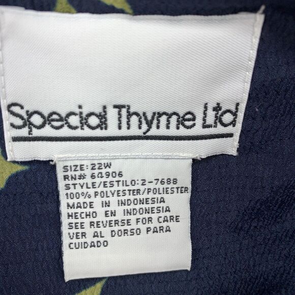 Vtg Special Thyme Ltd Womens 22W Midi Dress Cottagecore Modest Floral Gauzy 90’s - Picture 5 of 8